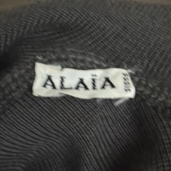 Azzedine Alaïa Gray Mini Dress Vintage 1980’s Wool Blend Luxury Size L Collar - Picture 9 of 12